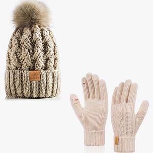 Warm Hat and Glove Set for Women  Soft, Cozy Winter Accessories for Cold Weather